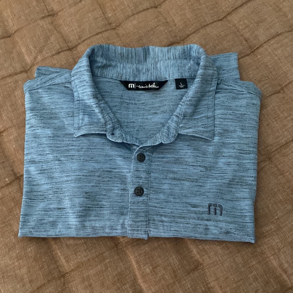 Travis Mathew Blue Polo Shirt